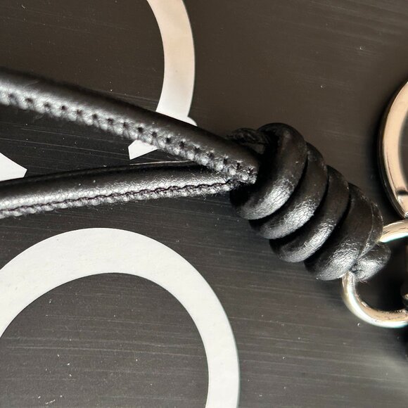 COPY - New. Snap Bag Charm. Leather. BLACK & SILVER HEART KeyChain. - Picture 7 of 16